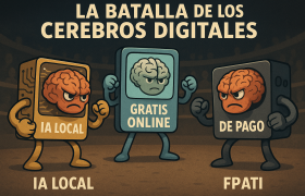 La Batalla de los Cerebros Digitales: IA Local vs. Gratis Online vs. de Pago