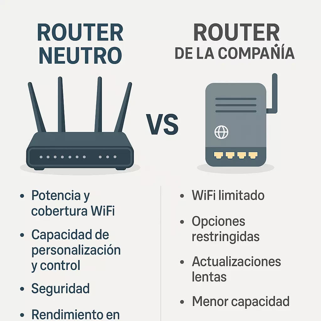 ¿Qué es un router neutro y en qué se diferencia del que te entrega la compañía?